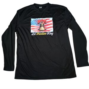 Armored Sportswear Let Freedom Ring Black Long Sleeve Shirt